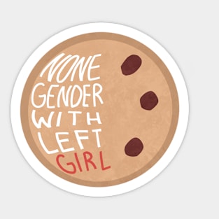 None gender with left girl Sticker